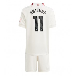 Maillot de foot Manchester United Rasmus Hojlund #11 Troisième enfant 2023-24 Manches Courte (+ pantalon court)